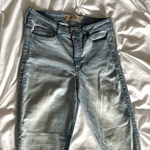 Hollister High Rise Super Skinny Light Wash Jeans